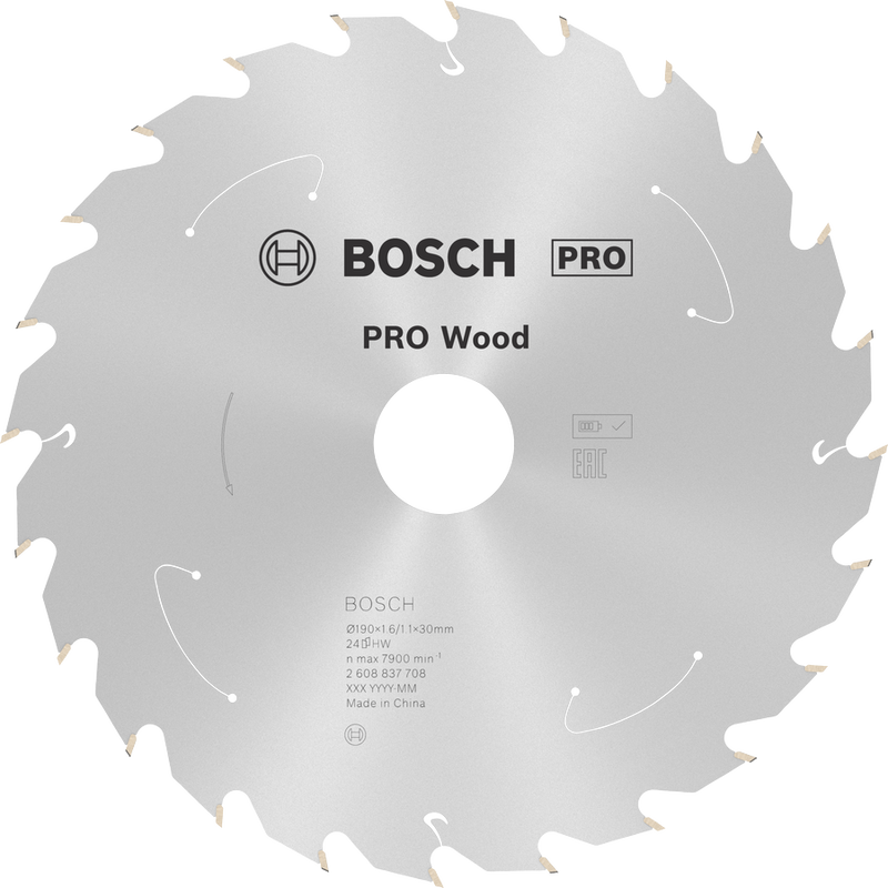 Bosch PRO Wood Cirkelsågklinga 190x1,6x30 mm 24T