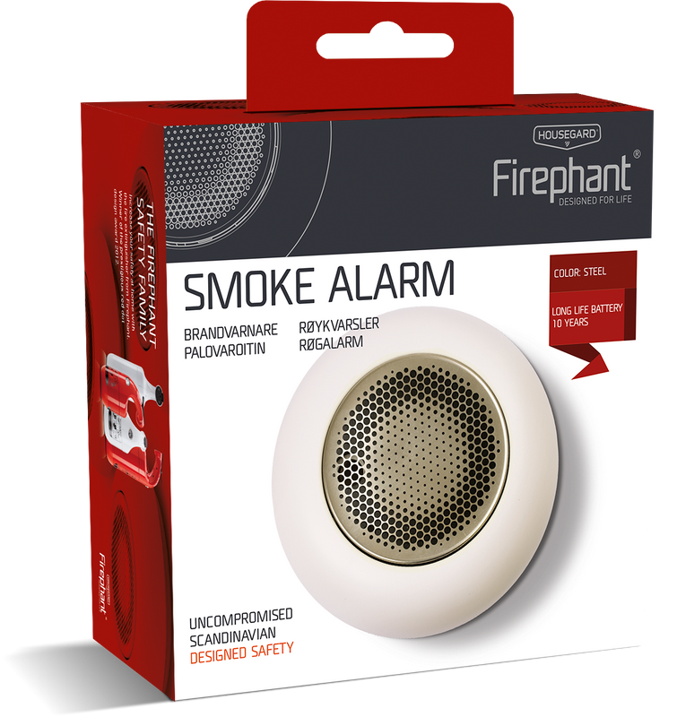 Housegard Firephant Brandvarnare Steel