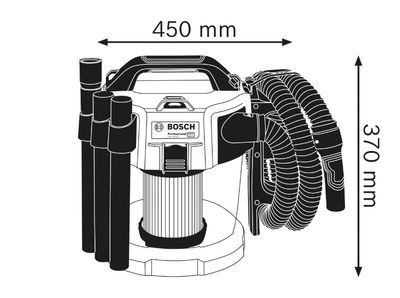 Bosch GAS 18V-10 L Dammsugare Våt/torr 18V L-Klass