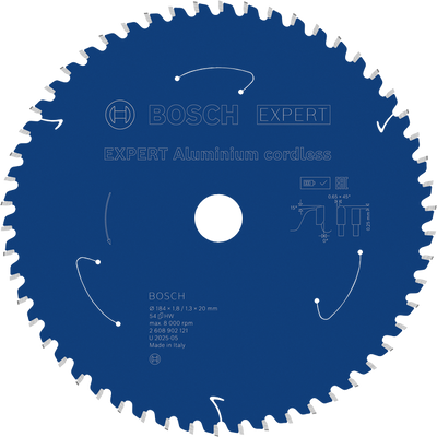 Bosch EXPERT Aluminium Cirkelsågklinga 184x1,8/1,3x20mm 54T