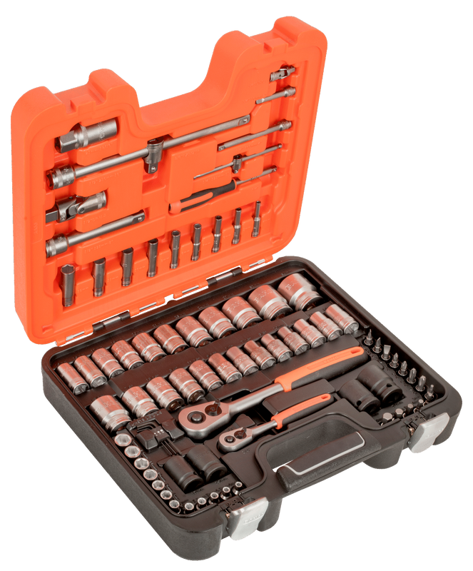 Bahco S800 Hylsnyckelsats 1/4" & 1/2" 77 delar