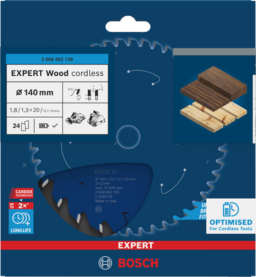 Bosch EXPERT Wood Cirkelsågklinga 140x1,8/1,3x20mm 24T