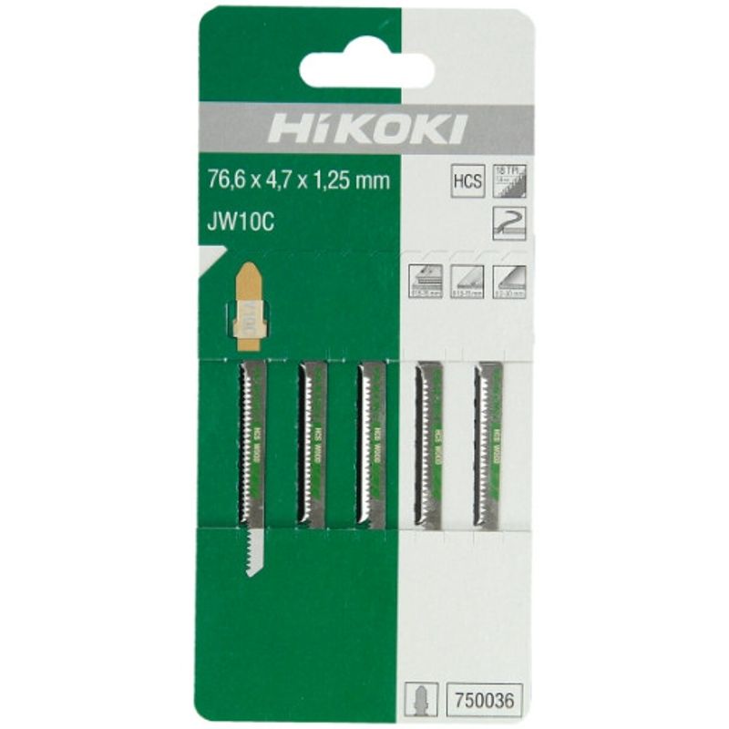 HiKOKI JW10C Sticksågsblad Trä 76,6x4,7mm (18TPI) 5st