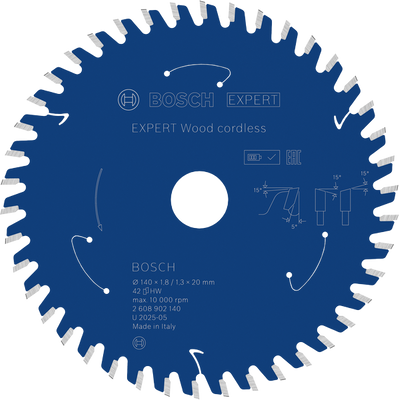Bosch EXPERT Wood Cirkelsågklinga 140x1,8/1,3x20mm 42T