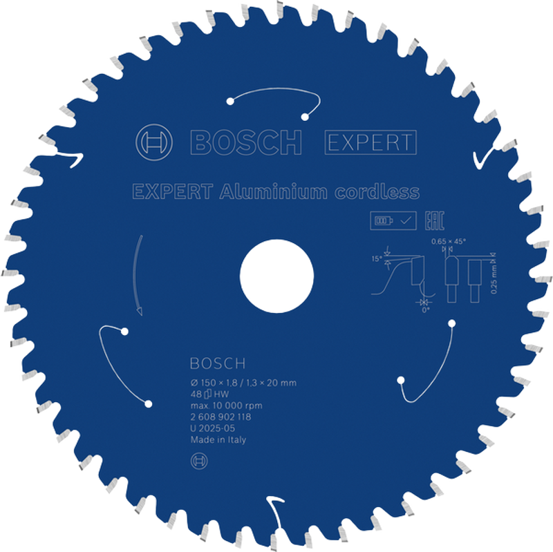 Bosch EXPERT Aluminium Cirkelsågklinga 150x1,8/1,3x20mm 48T