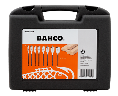 Bahco 9629 Flatborrsats 8 delar
