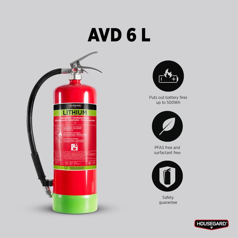Housegard LITHEX6 AVD Brandsläckare 6L 13A