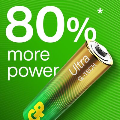 GP Ultra Alkaline G-TECH 12 x AA + 12 x AAA Batterier + Handfläkt