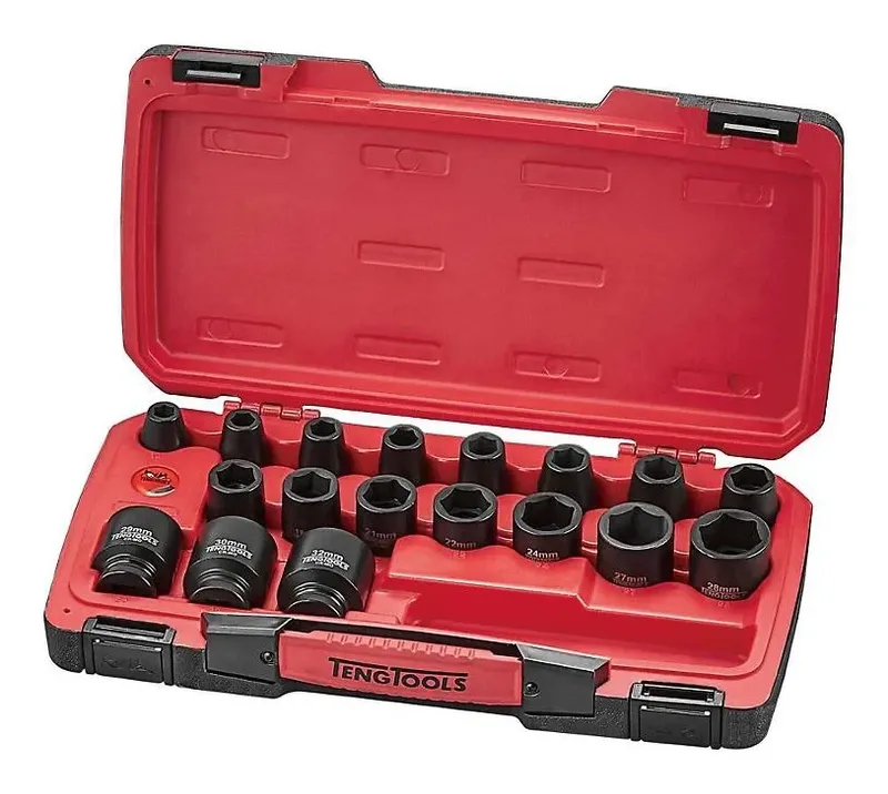 Teng Tools T9222 Krafthylssats 1/2" 22 delar