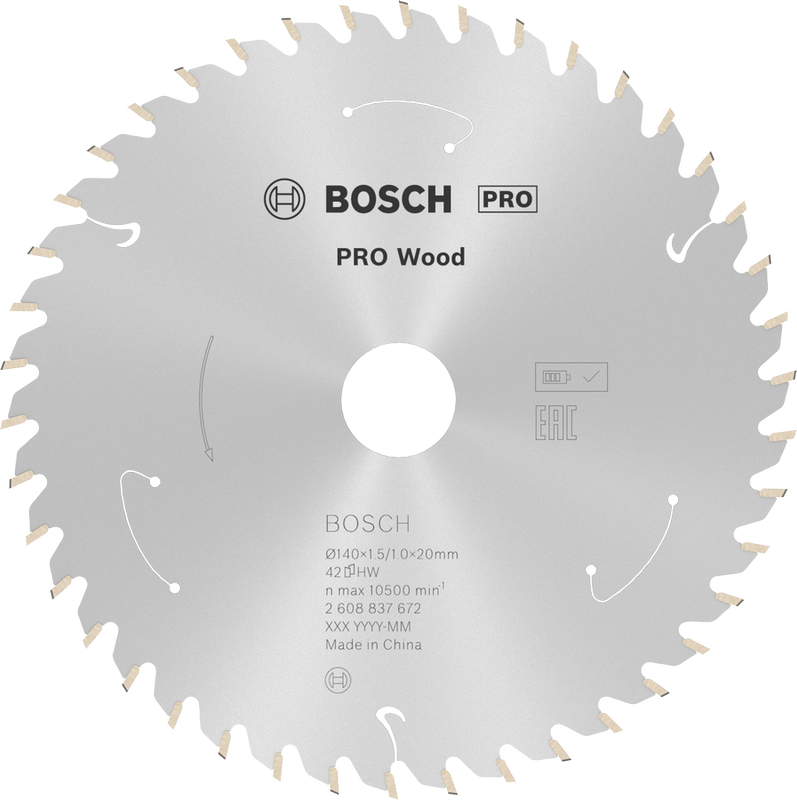 Bosch PRO Wood Cirkelsågklinga 140x1,5x20mm 42T