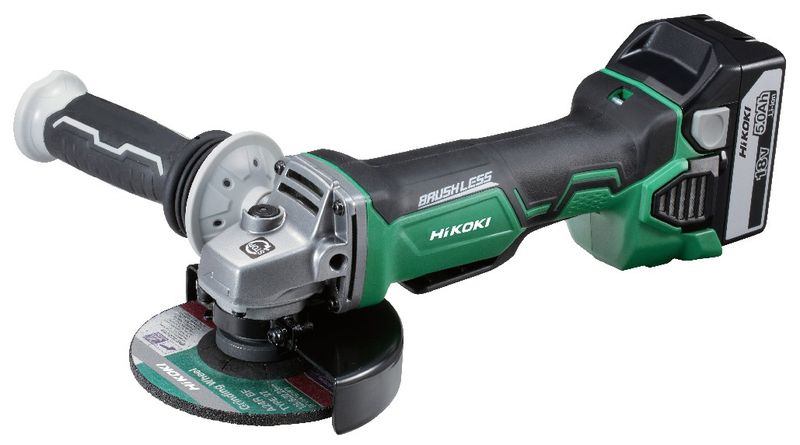 HiKOKI G18DBBAL Vinkelslip 18V 125MM (2x5,0Ah)