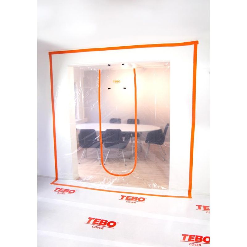 TEBO Cover Dammdörr XL Blixtlås "U" Plast 250x224cm
