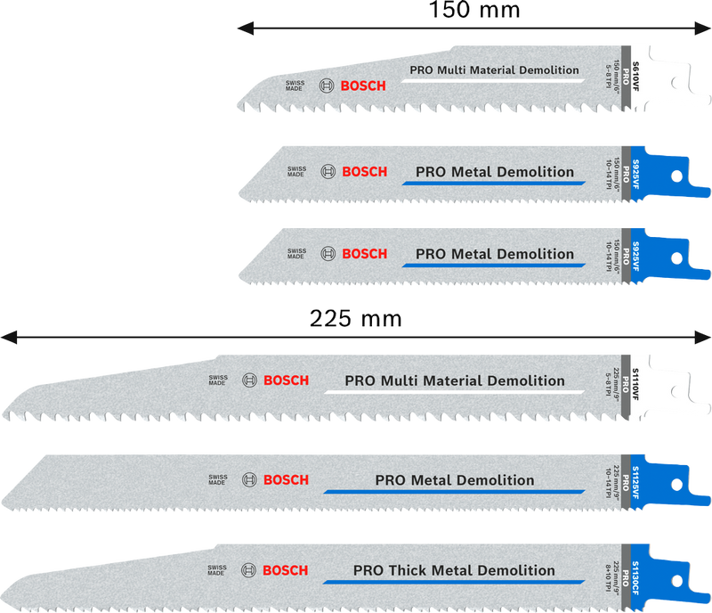 Bosch PRO Demolition Tigersågblad Sats 6 delar