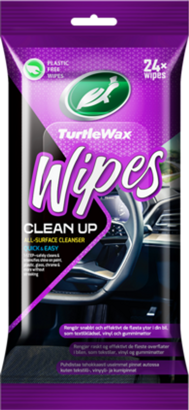 Turtle Wax Clean-Up Wipes 24st Flatpack Allrengöring