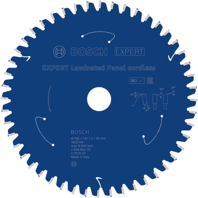 Bosch EXPERT Laminated Panel Cirkelsågklinga 165x1,8/1,2x20mm 48T
