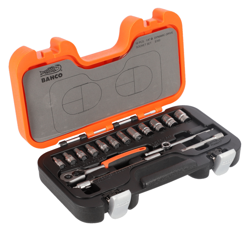 Bahco S160 Hylsnyckelsats 1/4" 16 delar