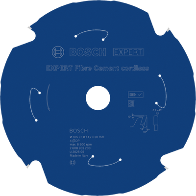 Bosch EXPERT Fibre Cement Cirkelsågklinga 165x1,8/1,2x20mm 4T