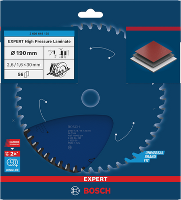 Bosch EXPERT High Pressure Laminate Cirkelsågklinga 190x2,6/1,6x30mm 56T