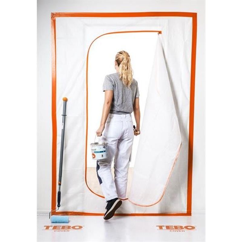 TEBO Cover Dammdörr Blixtlås "C" Andningsbar Nonwoven 220x150cm