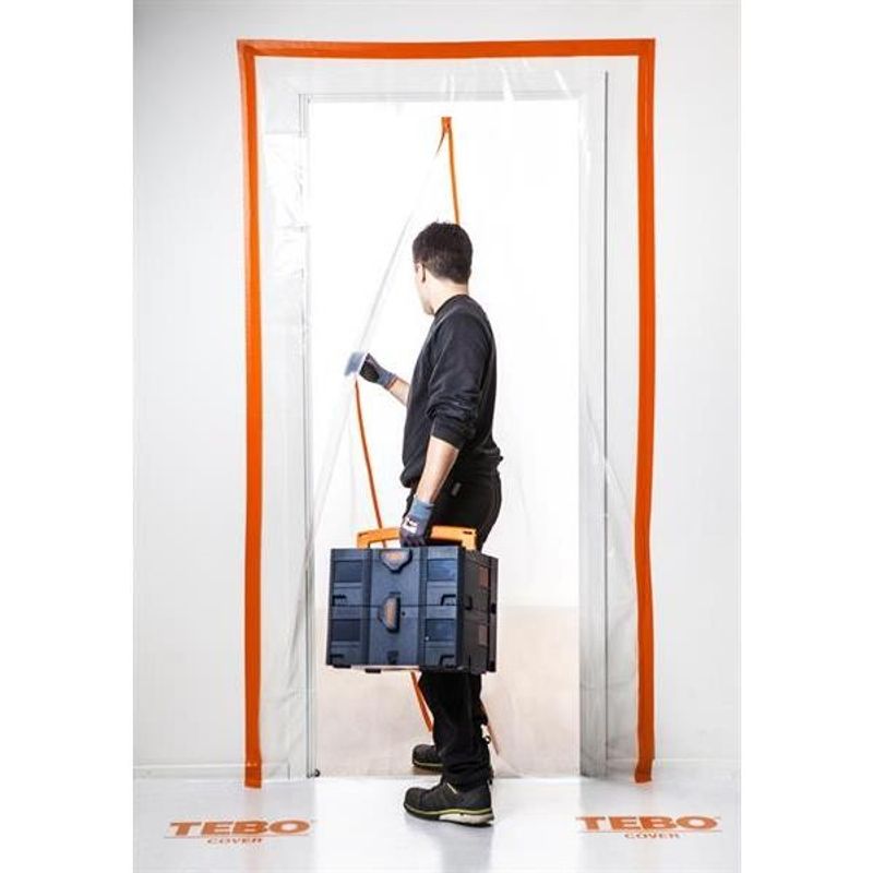 TEBO Cover Dammdörr Blixtlås "I" Plast 220x120cm