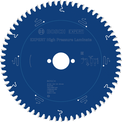 Bosch EXPERT High Pressure Laminate Cirkelsågklinga 216x2,8/1,8x30mm 64T