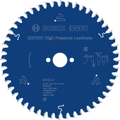 Bosch EXPERT High Pressure Laminate Cirkelsågklinga 165x2,6/1,6x20mm 48T