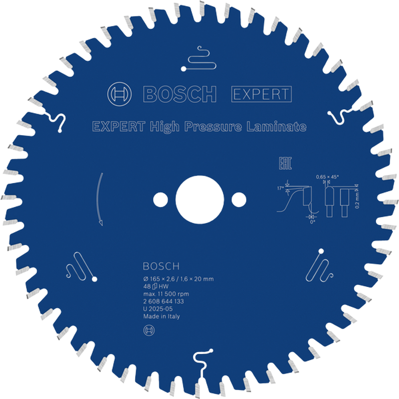 Bosch EXPERT High Pressure Laminate Cirkelsågklinga 165x2,6/1,6x20mm 48T