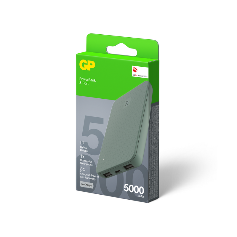GP Powerbank Plus 5000mAh Grey