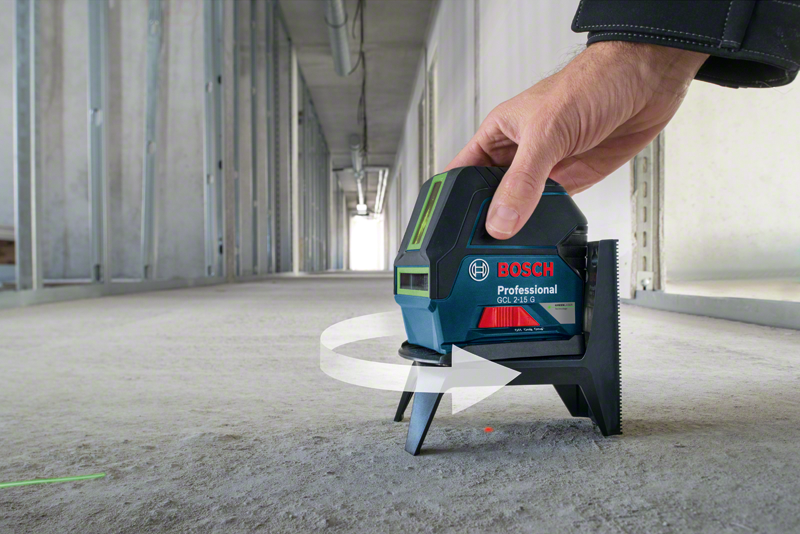 Bosch GCL 2-15 G Krysslaser m. Lodpunkter Grön