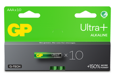 GP Batteries Ultra Plus Alkaline AAA G-TECH 10-pack