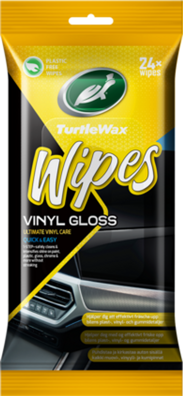 Turtle Wax Vinyl Gloss Wipes 24st Vinylrengöring