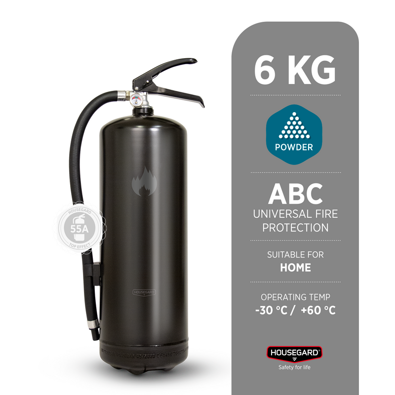 Housegard PE6HR-A Pulversläckare Svart 6 kg