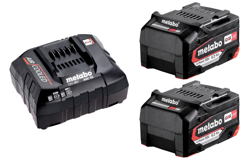 Metabo Laddpaket 18V (2x5,2Ah)