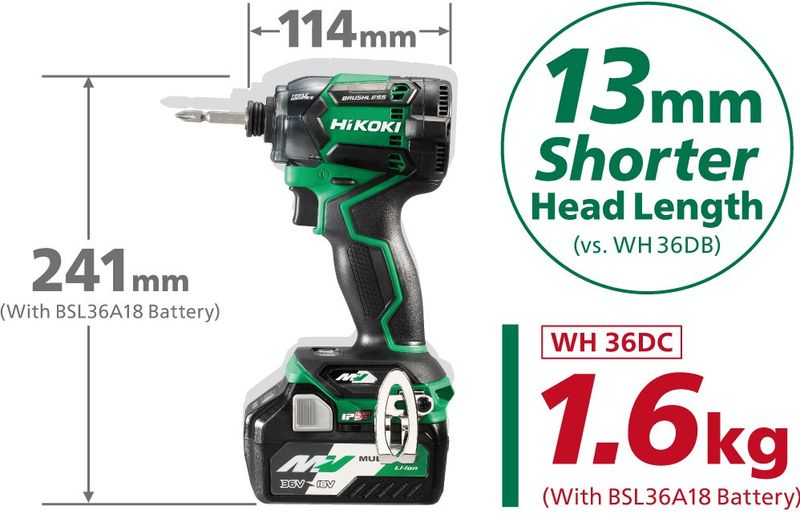 HiKOKI WH36DC Slagskruvdragare 36V