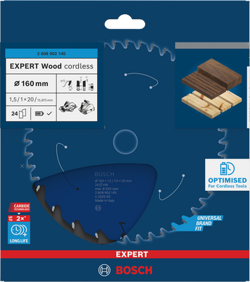 Bosch EXPERT Wood Cirkelsågklinga 160x1,5/1x20mm 24T