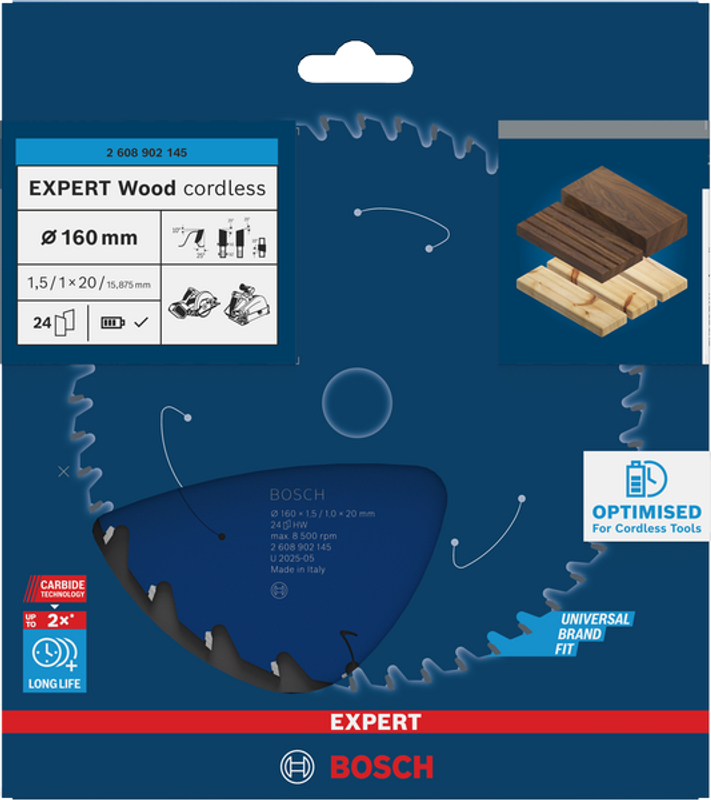 Bosch EXPERT Wood Cirkelsågklinga 160x1,5/1x20mm 24T