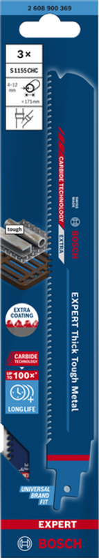 Bosch EXPERT Thick Tough Metal Tigersågblad S955CHC 3st