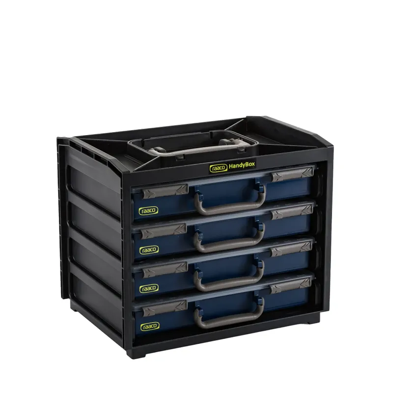 Raaco HandyBox 55x4 Förvaringbox m. 4st Sortimentlådor