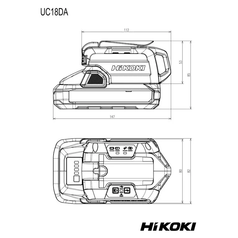 HiKOKI UC18DA Laddare / USB-Adapter