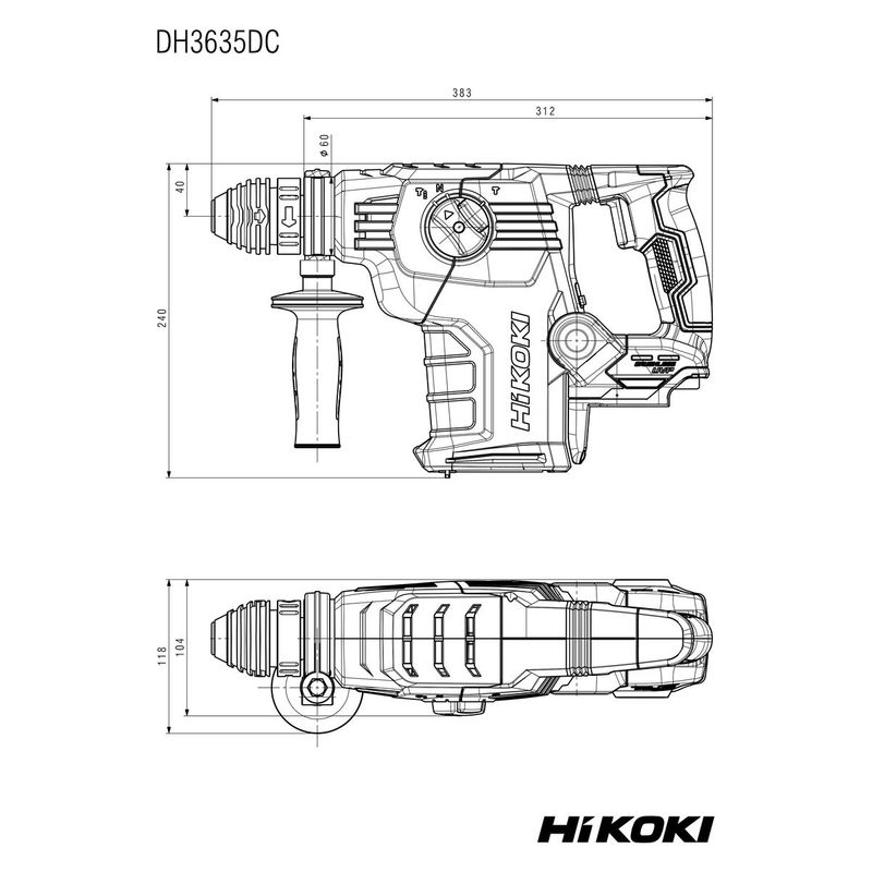 HiKOKI DH3635DC Kombihammare 36V