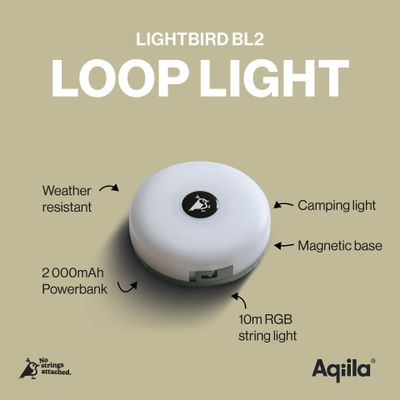Aqiila Lightbird BL2 Lampa med Utdragbar Ljusslinga