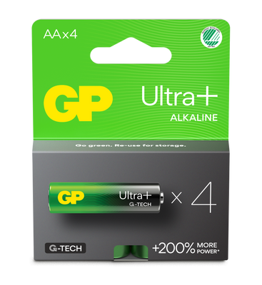GP Batteries Ultra Plus Alkaline AA G-TECH 4-pack