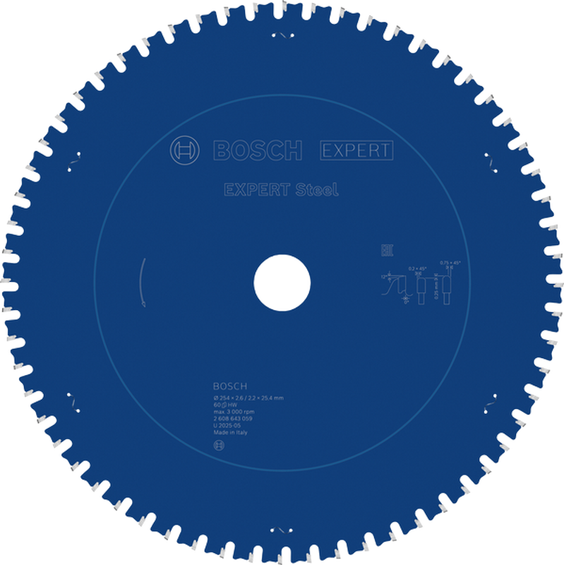 Bosch EXPERT Steel Sågklinga 254x2,6/2,2x25,4mm 60T