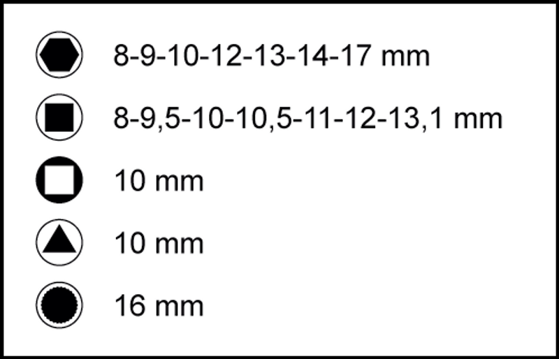 Bahco BE6217 Hylssats till Oljeplugg 3/8" 17 delar