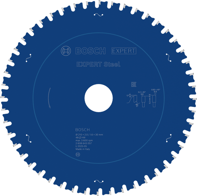 Bosch EXPERT Steel Cirkelsågklinga 210x2/1,6x30mm 48T