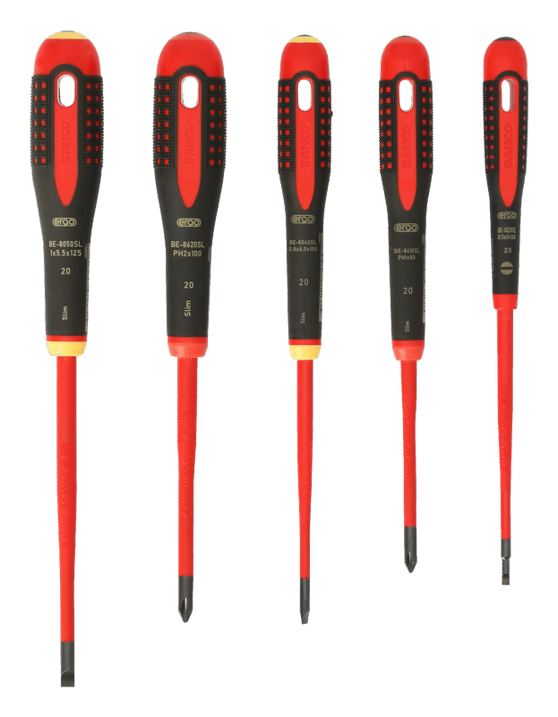 Bahco BE-9881SL Skruvmejselsats Ergo 5 delar 1000V