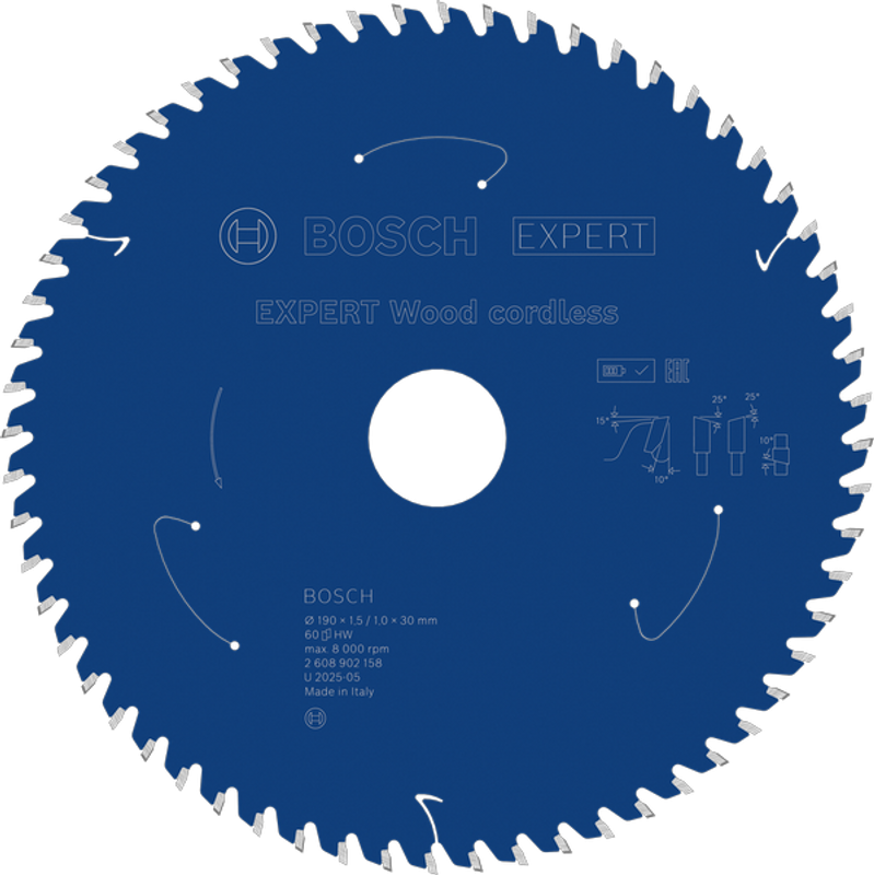 Bosch EXPERT Wood Cirkelsågklinga 190x1,5/1x30mm 60T