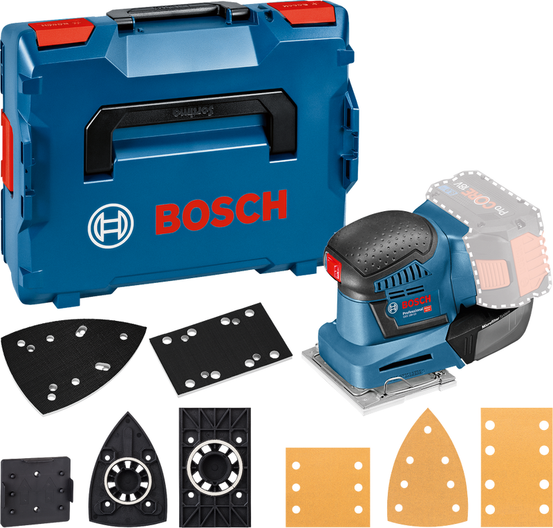 Bosch GSS 18V-10 Planslip 18V L-BOXX Inkl Tillbehörssats