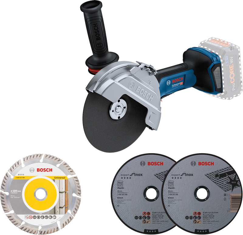 Bosch GWS 18V-180 P Vinkelslip 180mm 18V
