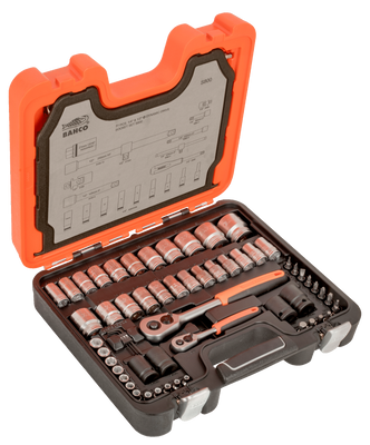 Bahco S800 Hylsnyckelsats 1/4" & 1/2" 77 delar